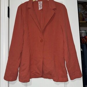 Sadie & Sage Women's Rust Lightweight Blazer size S